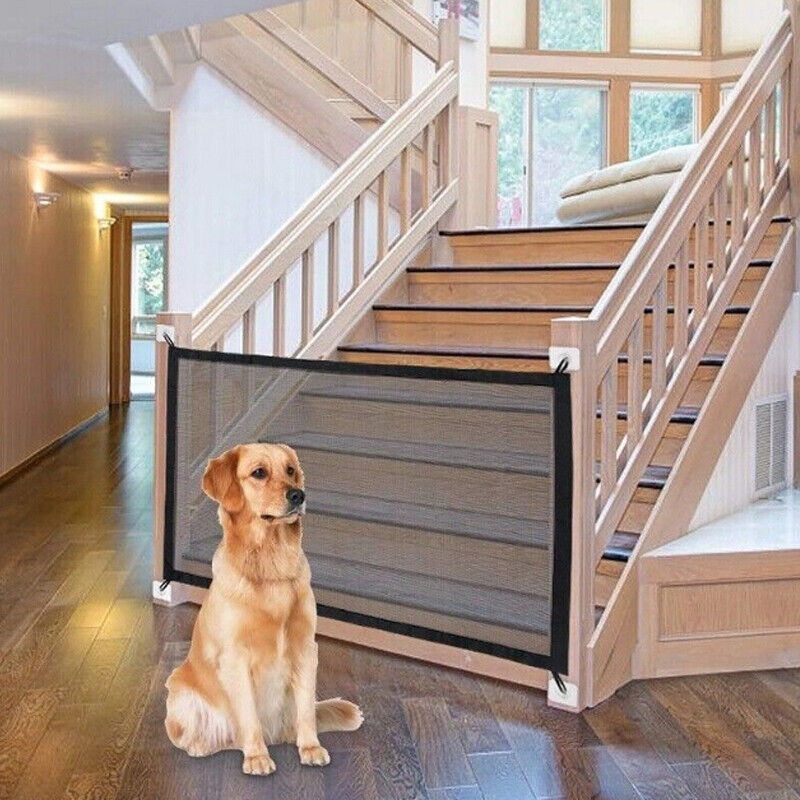 Portable Pet Isolation Mesh Safety Gate – No-Drill Dog & Cat Fence for Doors and Stairs