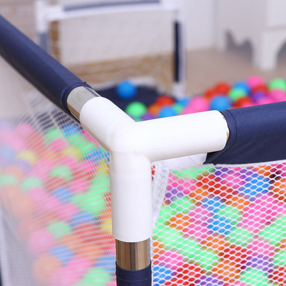 Large Baby Playpen with 100 Balls, Basketball Hoop & Soccer Net – Safe Indoor & Outdoor Toddler Activity Center