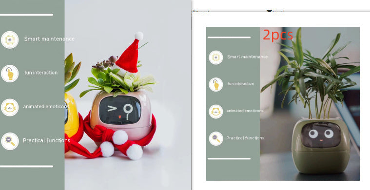 Smart Planter – AI-Powered Plant Care with 49+ Expressions, Smart Sensors, and Real-Time Water Monitoring