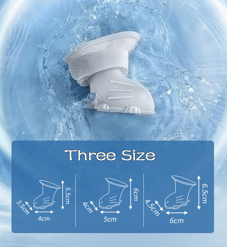 Dog Rain Boots (4Pcs) | Waterproof & Non-Slip Silicone Footwear for Pets