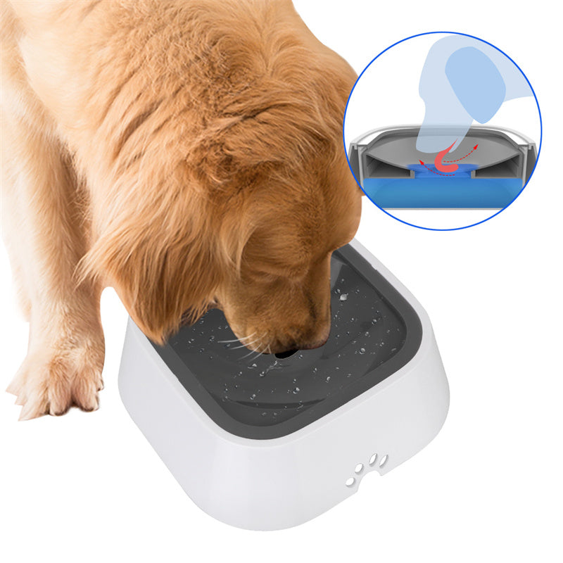 1.5L Anti-Overflow Floating Pet Water Bowl - Slow Feeder Dispenser for Cats & Dogs | Durable ABS & PP Material