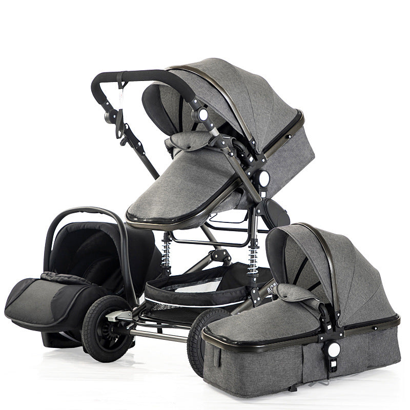 Luxury 3-in-1 Baby Stroller | Stroller, Bassinet, and Car Seat