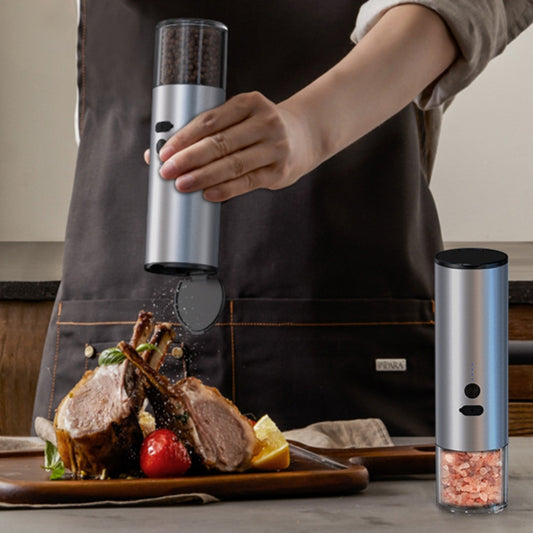 Electric Salt & Pepper Grinder Set with Rechargeable USB Mill, LED Light, One-Hand Operation, and Gravity Function for effortless seasoning control. Ideal for home kitchens and dining settings, this modern grinder provides convenience and precision with its easy-to-use design. Rechargeable, eco-friendly, and equipped with LED light for visibility, this salt and pepper mill set is perfect for any culinary enthusiast. Everything Amazing Shop for this product.