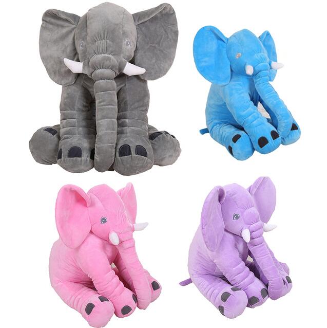 Elephant plush toy designed for babies, featuring a soft and huggable texture that doubles as a comfort doll and pillow. Ideal for cuddling and providing comfort during naps or sleep, this plush toy is made with premium materials to ensure durability and safety for young children. Perfect for nurseries, playrooms, and baby gift ideas. Everything Amazing Shop for this product.