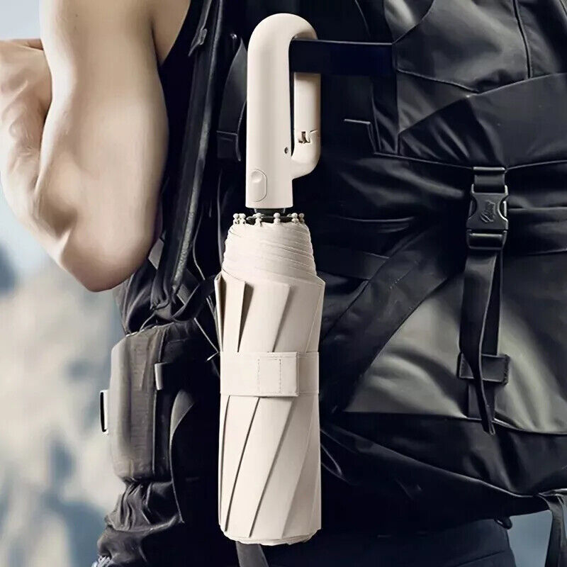 30-Bones Windproof Automatic Folding Umbrella – Strong 105CM Reinforced Travel Umbrella for Men & Women
