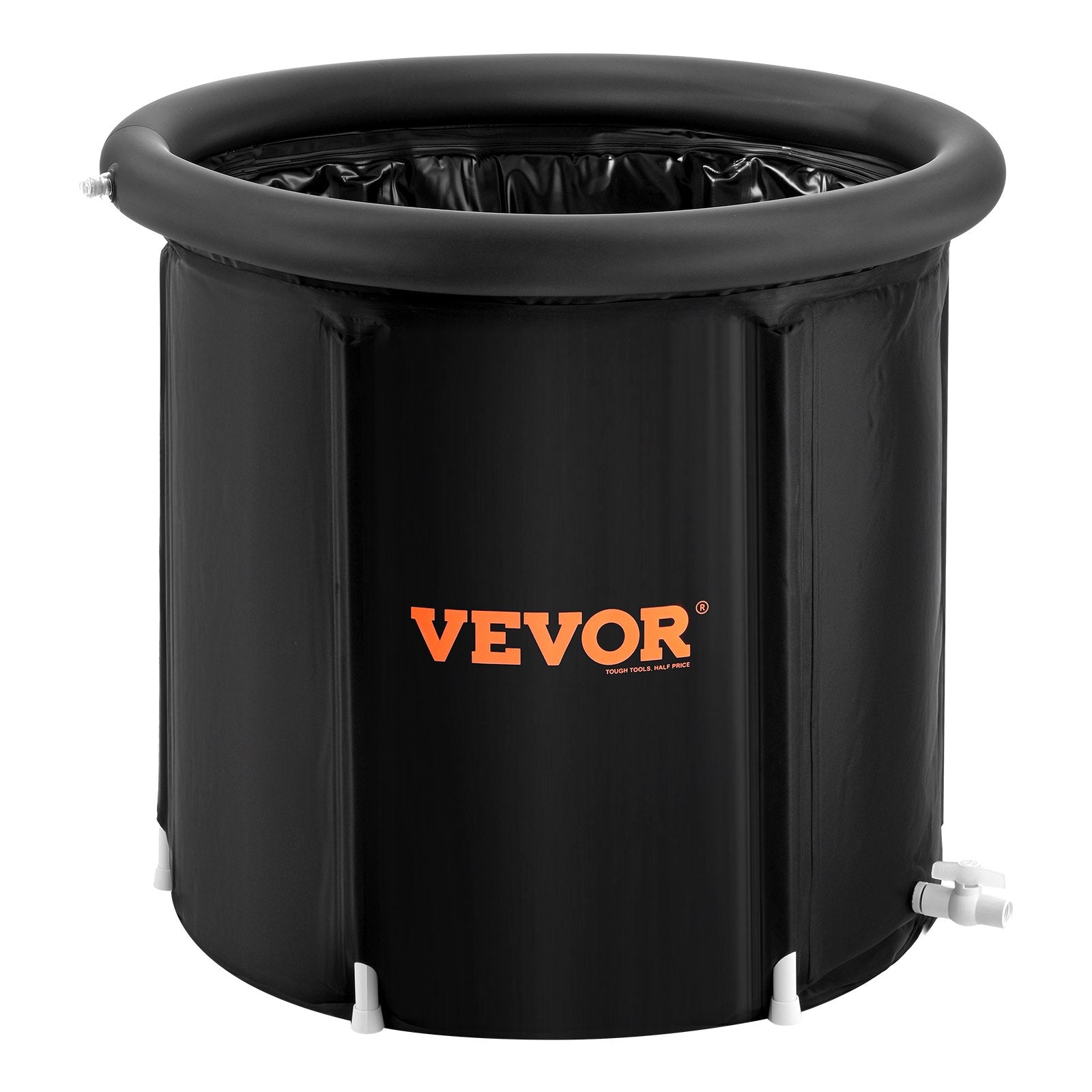 Black Vevor inflatable pool on a white background