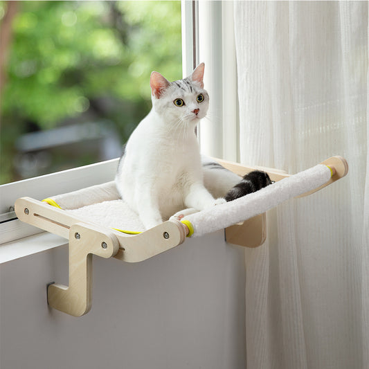Mewoofun Cat Window Perch Hammock, Adjustable, Washable, 40 Lbs Capacity for Cats