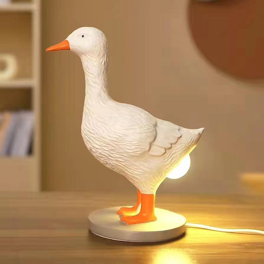 Modern Resin Duck Lamp - Glowing Duck Statue in Minimalist Design, Available in Large and Small Sizes, Perfect for Home Décor and Festival Atmosphere.