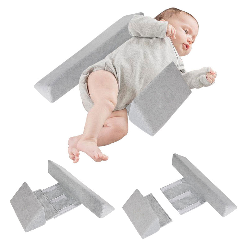 Newborn Baby Shaping Pillow designed to prevent rolling over during sleep with an anti-rollover triangle side sleeping support, ensuring safe and comfortable rest for your baby. Perfect for promoting proper posture and reducing the risk of flat head syndrome. Ideal for infants and newborns. Available now at Everything Amazing Shop for this product.