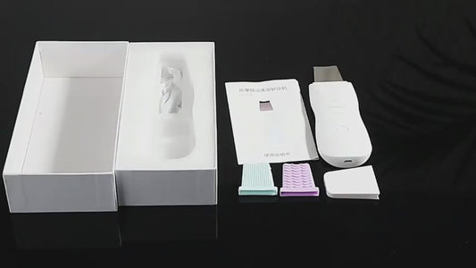 Ultrasonic Facial Skin Scrubber for deep cleansing, exfoliation, and blackhead removal, featuring advanced skin care technology to enhance skin clarity and smoothness – Everything Amazing Shop.