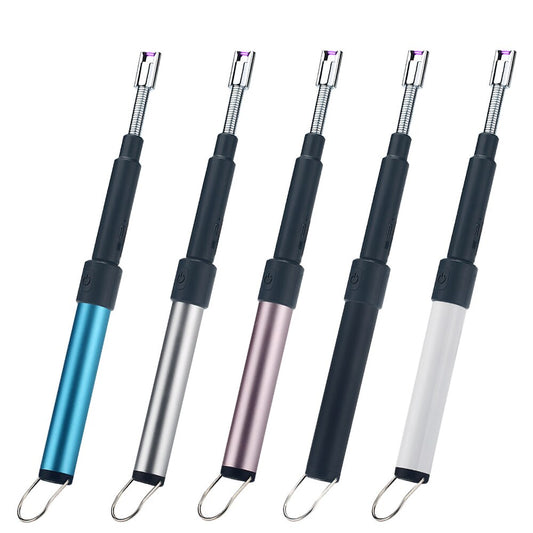 Retractable USB Pulse Lighter designed for kitchen use, outdoor barbecues, and camping. This rechargeable, windproof, and portable lighter provides convenience and reliability for all your outdoor and indoor needs. Ideal for lighting grills, candles, and more in challenging conditions. Everything Amazing Shop for this product.