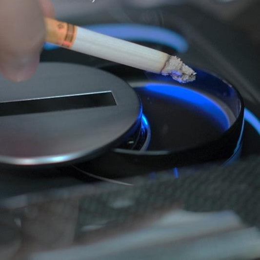 Smart Induction Car Ashtray with infrared automatic lid for easy disposal, offering both rechargeable and plug-in options for convenience. Ideal for a clean and smoke-free car interior. A sleek, modern design perfect for any vehicle. Shop now at Everything Amazing Shop for this product