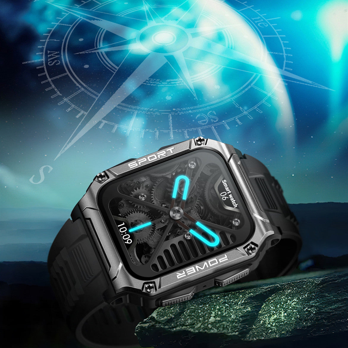 Smartwatch with 1.95” screen, Bluetooth calling, and built-in compass. Designed for durability with IP68 waterproof rating, perfect for everyday wear and outdoor activities. Stay connected with seamless Bluetooth functionality and accurate navigation with the integrated compass. Ideal for those who need a reliable smartwatch that can handle both style and adventure. Available now at Everything Amazing Shop for this product.