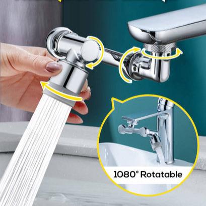 Swivel Universal Extension Bubbler – 1080° Rotary Splash-Proof Faucet Attachment designed for effortless water control with a 1080° rotating head and splash-proof feature. Ideal for kitchens, bathrooms, and utility spaces, this faucet attachment enhances water flow and prevents splashing, ensuring a clean and efficient use. Upgrade your faucet with this easy-to-install, durable, and versatile extension bubbler for maximum convenience. Perfect for daily use. Available at Everything Amazing Shop for this prod