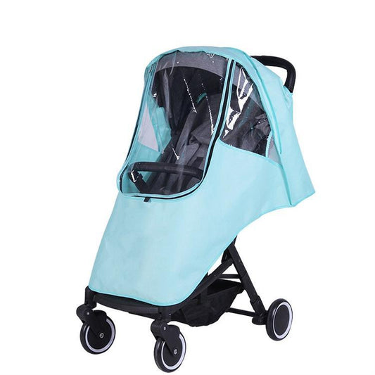 Universal baby stroller rainproof cover - warm, waterproof, and comfortable stroller protector for all-weather protection. Keeps your baby dry, cozy, and safe during rainy and windy days. Everything Amazing Shop.