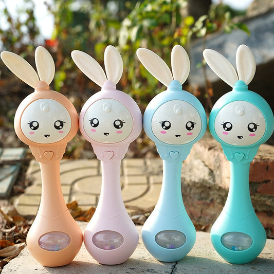 Colorful baby music flashing rattle toys designed to stimulate infant development with lights, sounds, and easy-to-grasp handles for sensory play – Everything Amazing Shop.