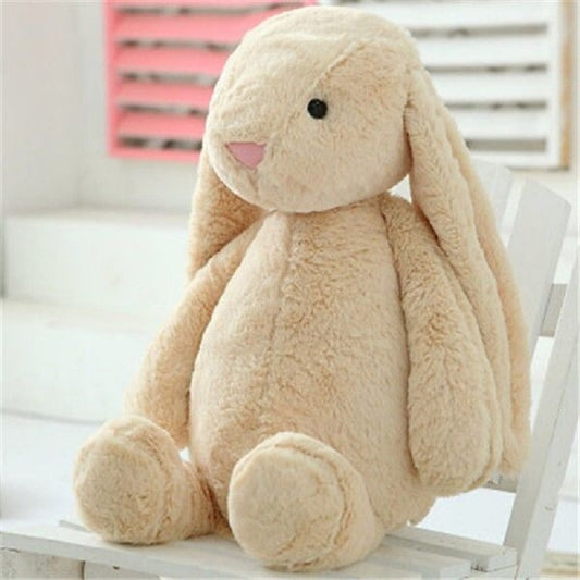 Cute plush toy rabbit doll designed to be a soft and cozy sleeping companion for babies. This adorable 30/40cm rabbit plush is perfect for cuddles, making it an ideal gift for infants and toddlers. Its soft fabric and charming design make it a comforting addition to any nursery or playroom. Shop now for the perfect plush toy to keep your little one company. everything amazing shop.