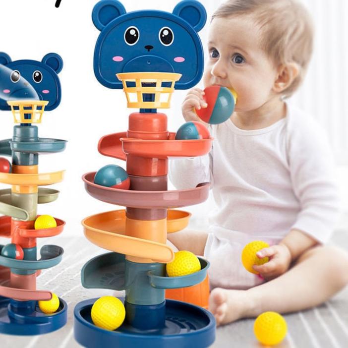 Rolling Ball Tower is an educational stacking toy designed to enhance fine motor skills and cognitive development in babies and kids. This colorful, engaging toy encourages learning through play, helping children understand shapes, colors, and hand-eye coordination. Perfect for toddlers, it makes a great gift for early childhood education. Everything Amazing Shop for this product.